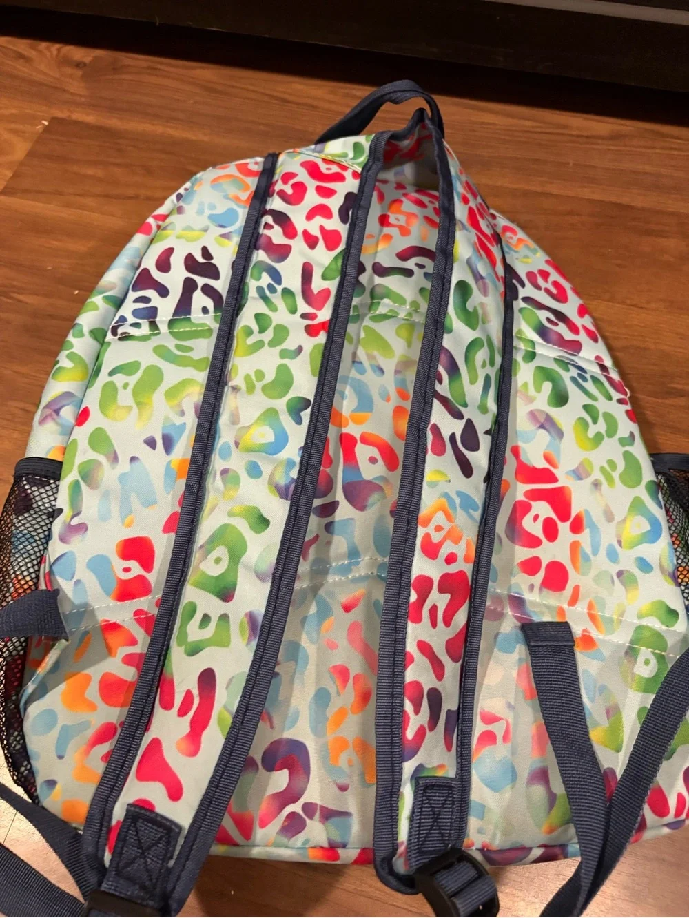 Colorful Rainbow Leopard Print Kids Backpack - Multicolor